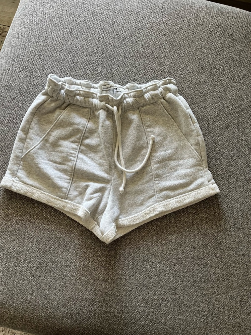 Abercrombie and fitch grey tie shorts. Small.